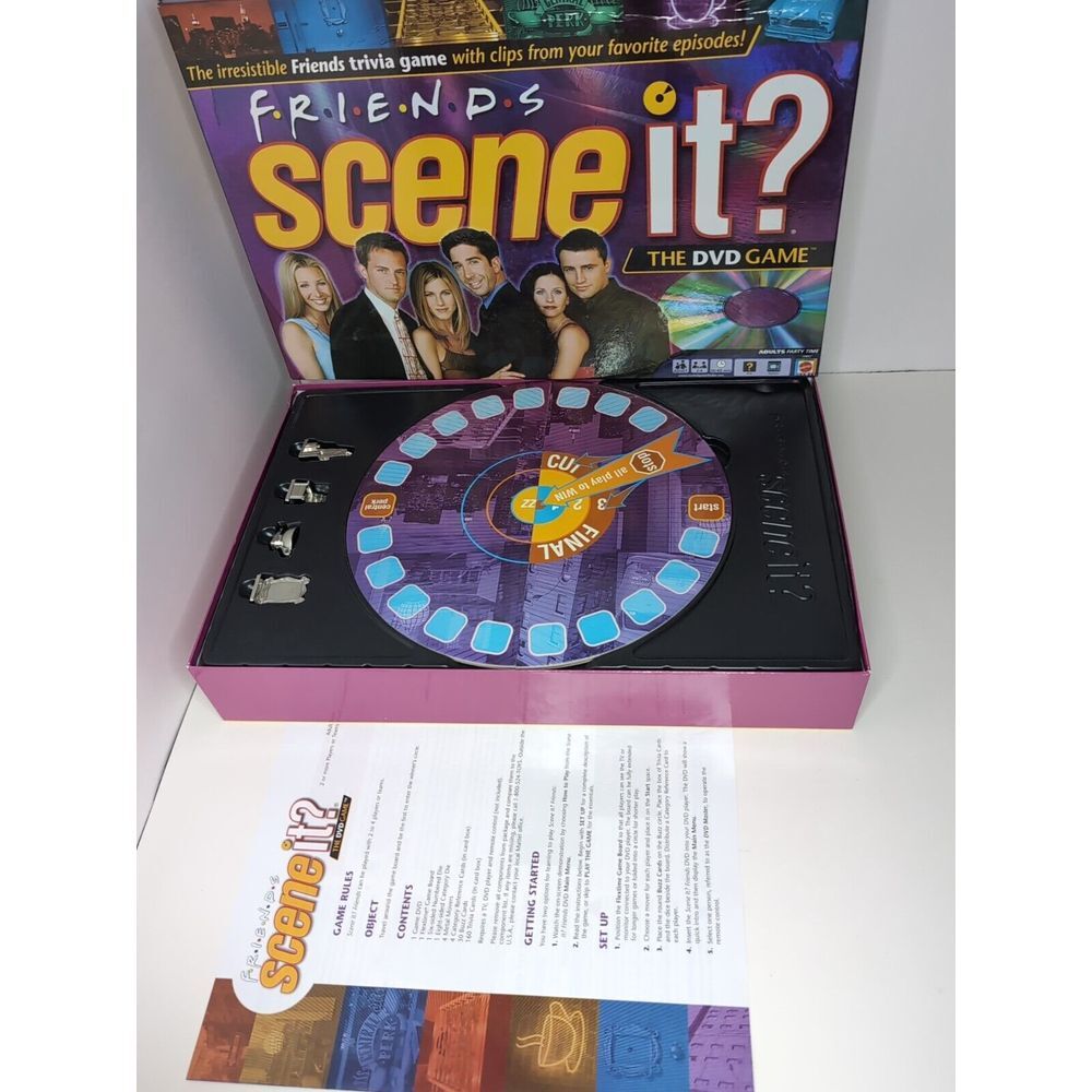 Scene It Friends DVD Game Trivia Board Game 2005 TV Show Mattel Complete